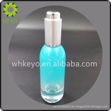 Botella de cristal cosmética vacía coloreada turquesa superventas 30ml